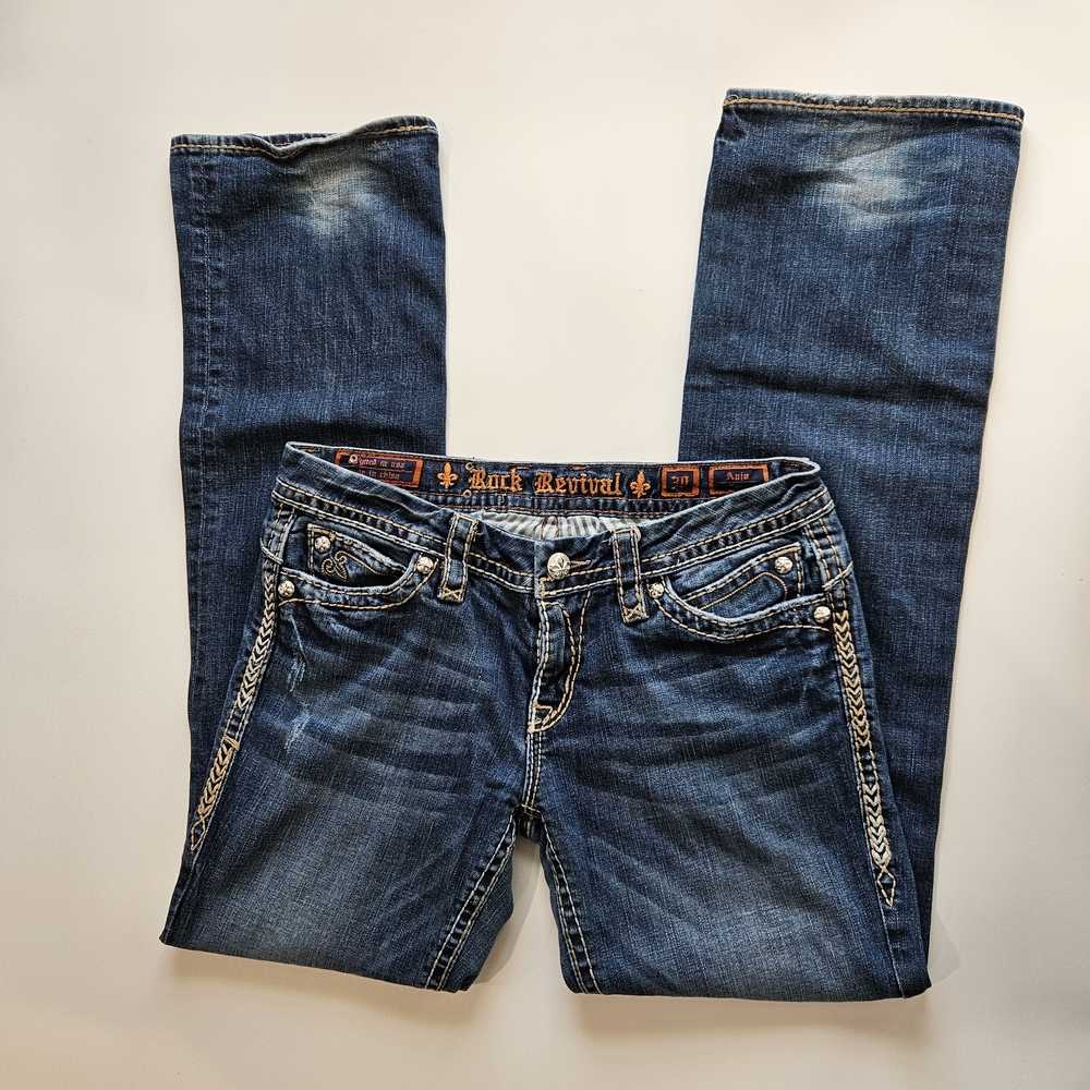 Rock Revival Jeans Size 30 Women's Anja Boot Denim - Picture 4 of 12
